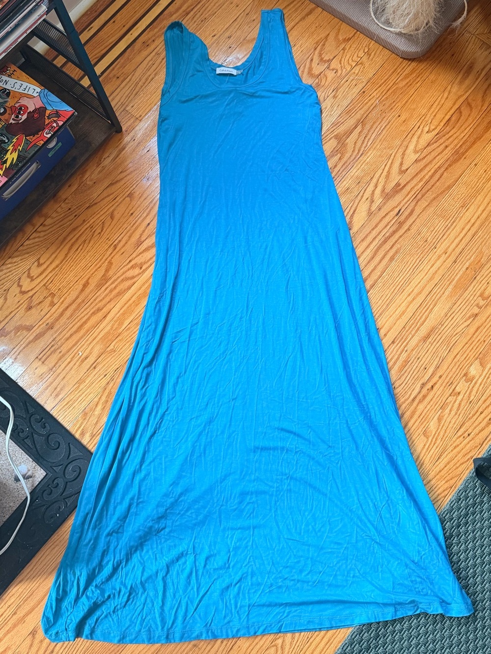 Calvin Klein Bright Blue Sleeveless Maxi Dress